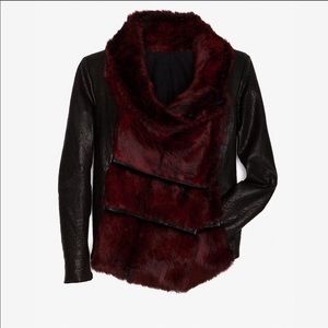 Helmet Lang* Red* Fur* Jacket*